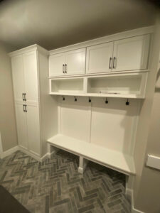 mudroom custom cabinet installation